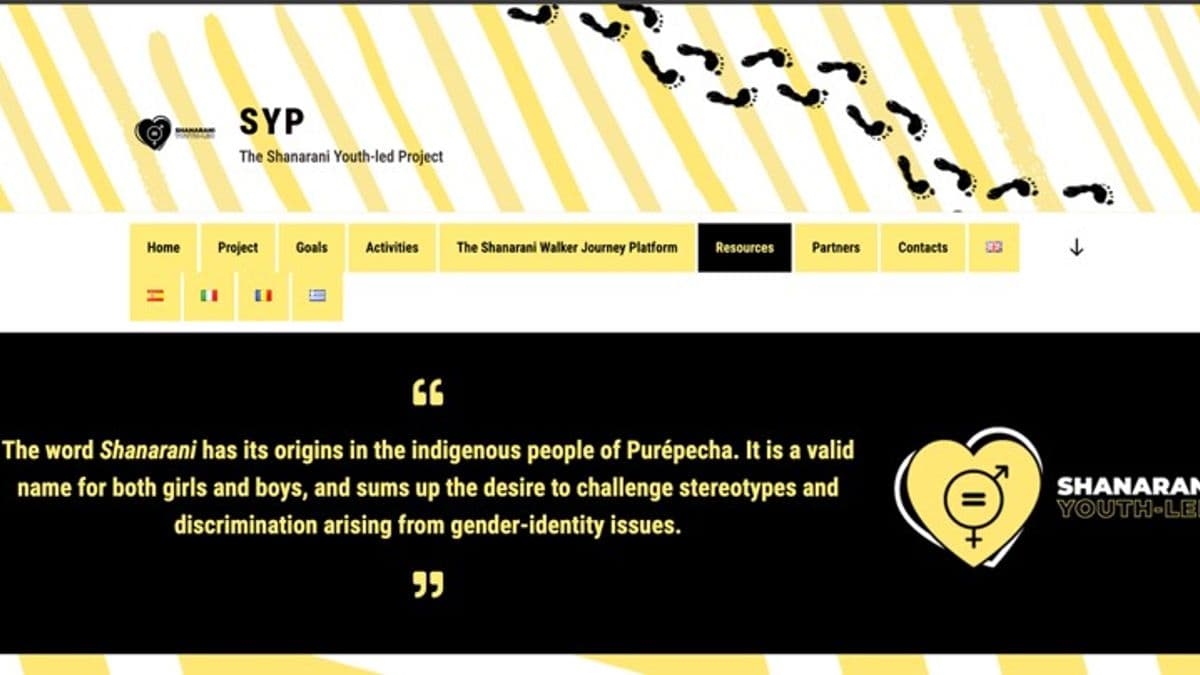 A graphic explaining the name, Shanarani. It comes from the indigenous people of Purepecha and is a valid name for both girls and boys. It therefore sums up the desire to challenge stereotypes.