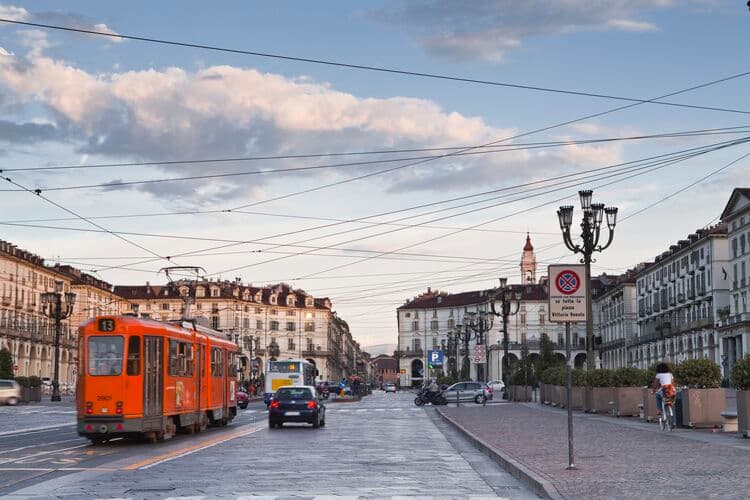 Piazza Vittorio Veneto in the early morning